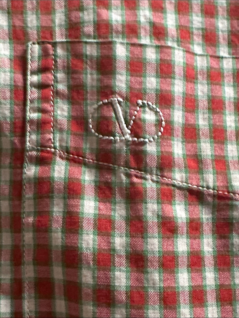 Vintage Valentino Chemises Men’s Plaid Button Down Shirt Size 42/16.5 - Picture 8 of 8